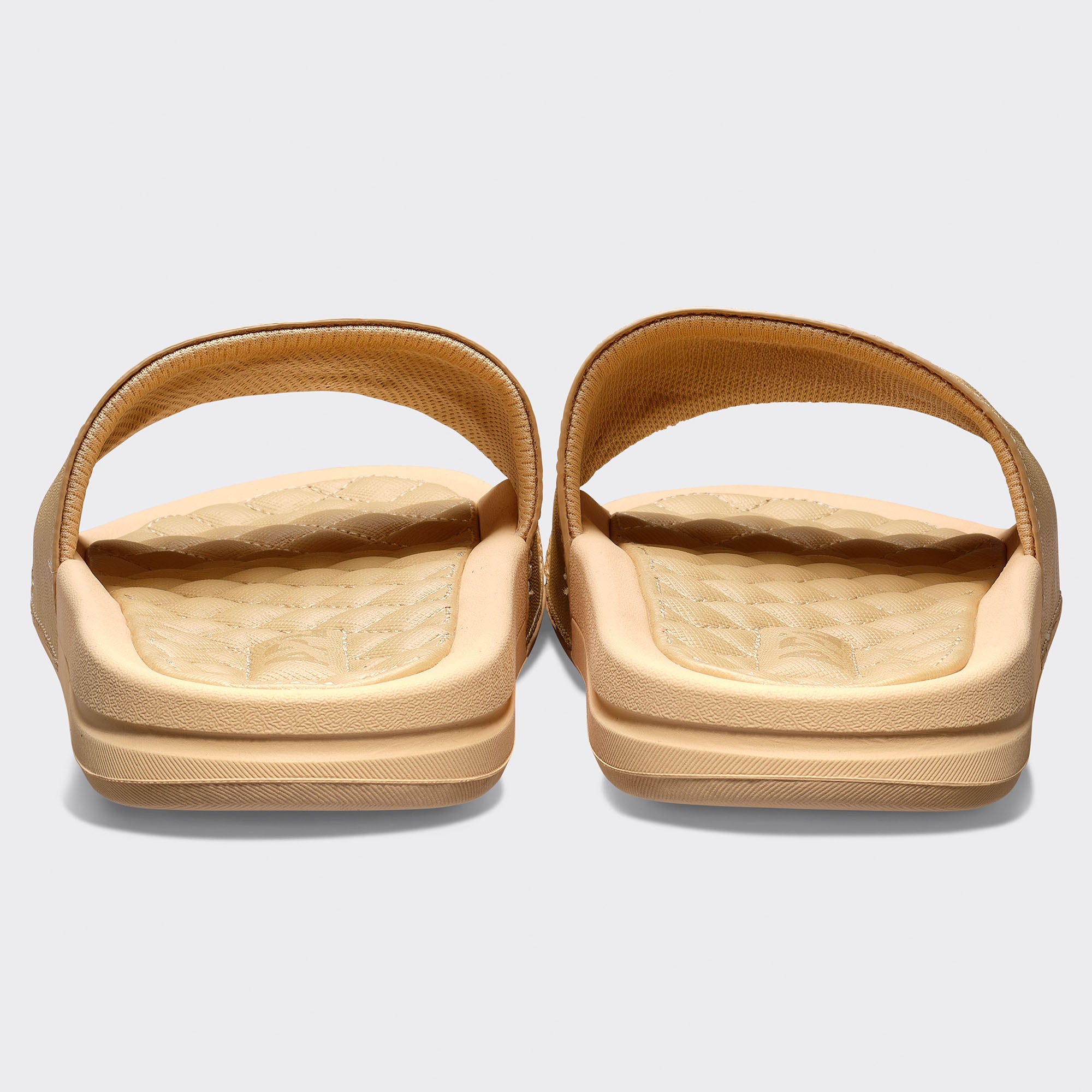 Women's Lusso Logo Slide Camel - Image 4