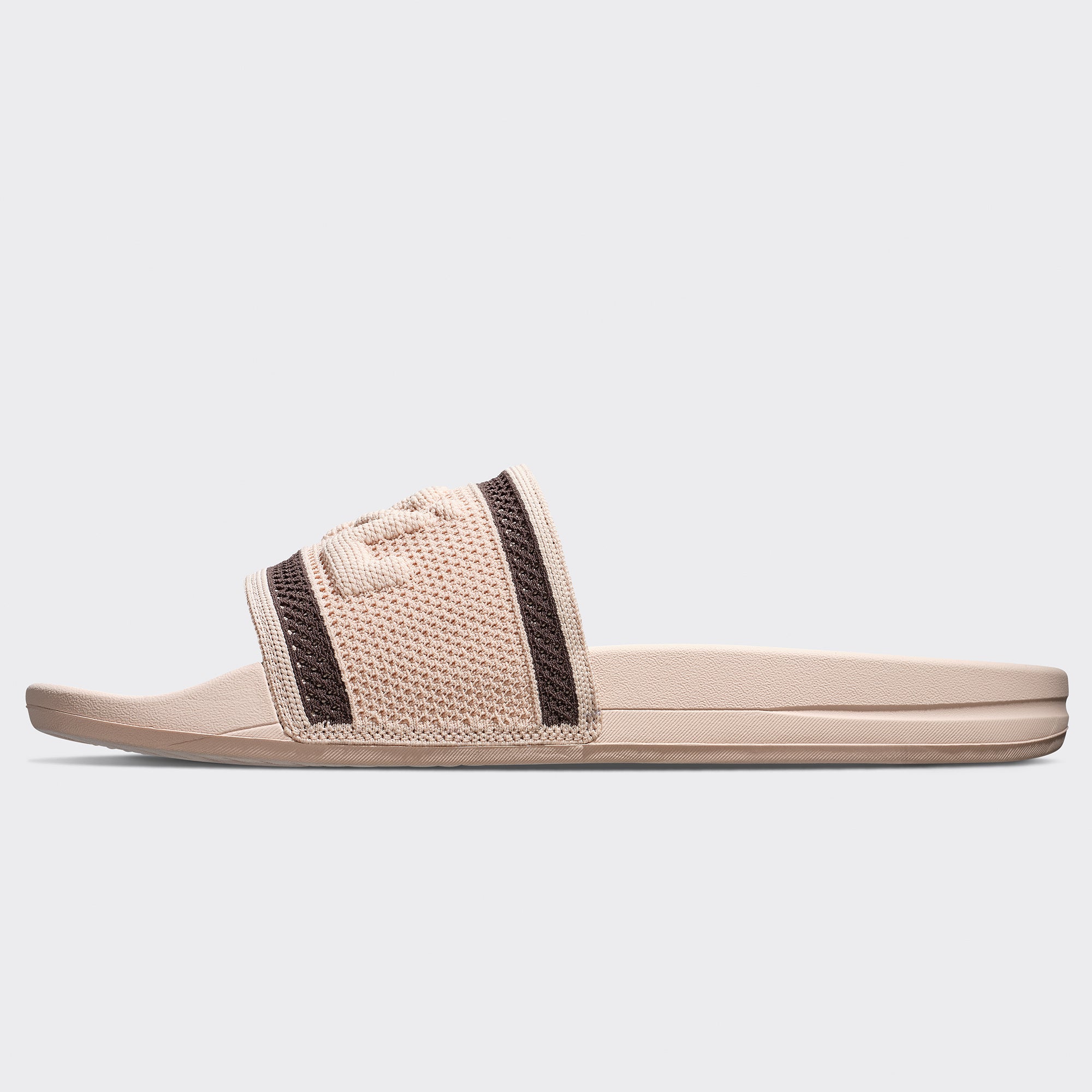 Men's Big Logo TechLoom Slide Oat Silk / Chocolate - Image 3