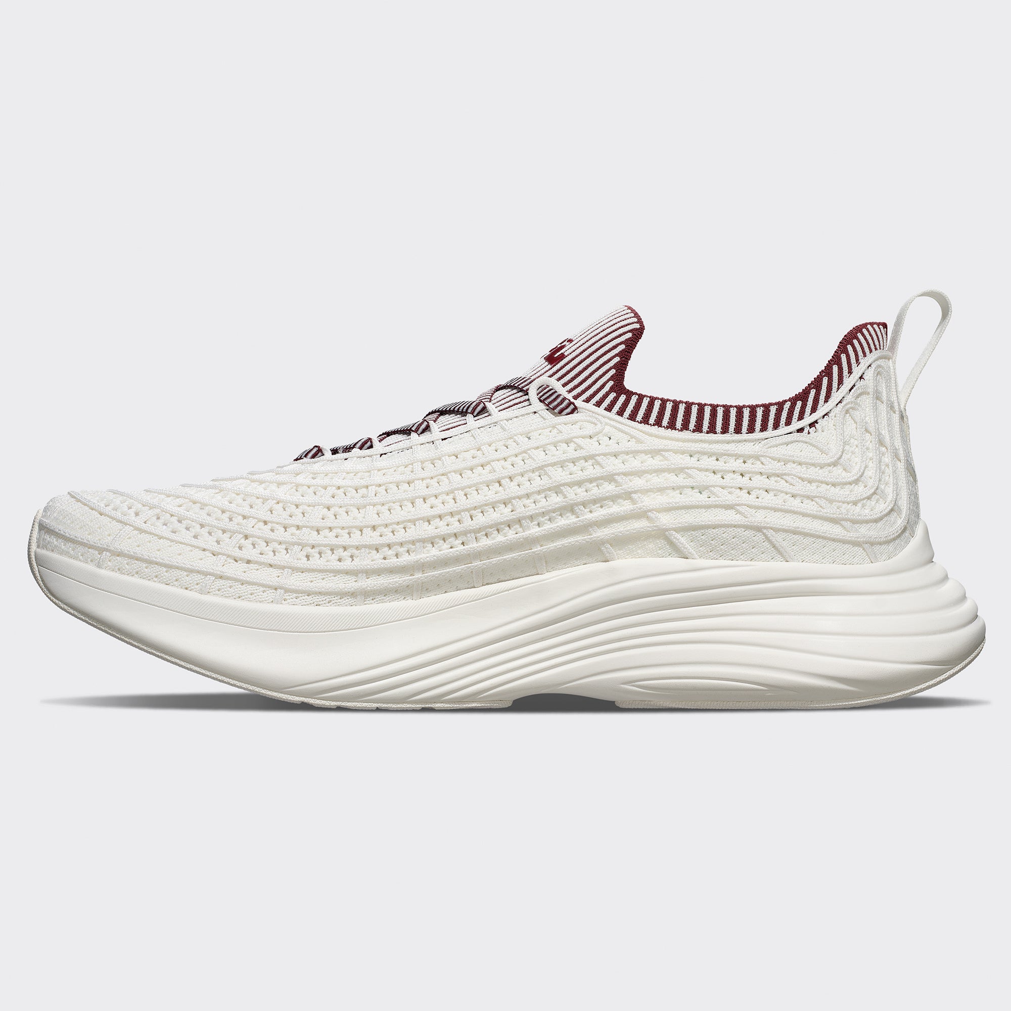 Men's TechLoom Zipline Ivory / Burgundy / Ribbed - Image 2