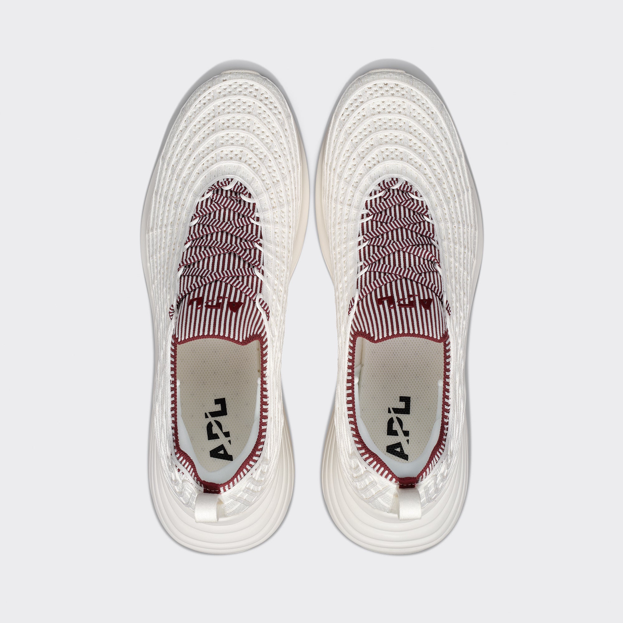 Men's TechLoom Zipline Ivory / Burgundy / Ribbed - Image 5
