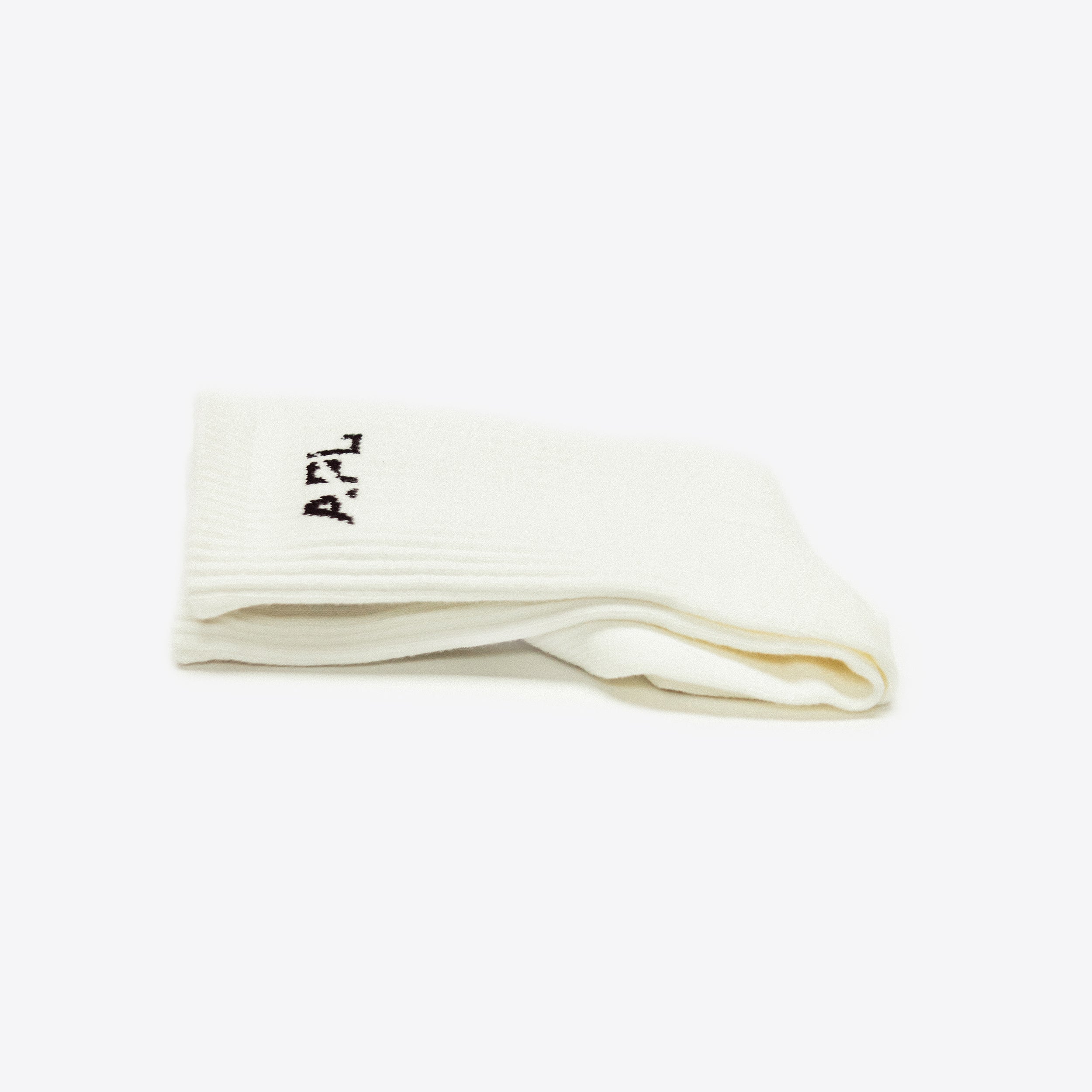 APL Lux Logo Socks Ivory / Black - Image 2